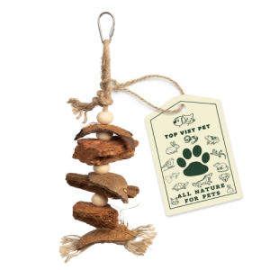  Coco Shell With Rope Bird Toy